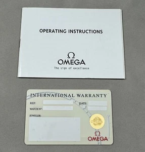Omega Watch International Warranty Card & Instructions Booklet (Blank, Unfilled) - Picture 1 of 2