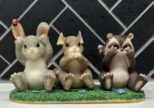 Charming Tails ""Hören, Sehen und Sprechen kein Böses"" Fitz & Floyd 89/717 - Bild 1 von 3