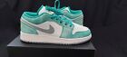 Nike Air Jordan 1 Low Size 5Y Gs/ 6.5 Womens New Emerald Taxi White DO8244-301