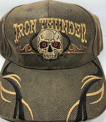 Motocicleta Iron Thunder / Oliva Oscura / Ajustable / Capsmith / Nuevo con Etiquetas Precio Reg $20 Foto 1 de 4