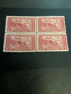 US Stamp Scott /618-2c "Birth of Liberty" Lexington Concord Issue Block of 4-MNH - Image 1 of 2