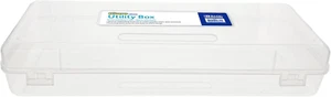 BAZIC Plastic Pencil Case, Ruler Length Large Utility Storage Box, Clear Colo... - Picture 1 of 1