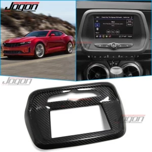 Carbon Fiber For Chevrolet Camaro 2020-2024 Dashboard Console Navigation Panel - Foto 1 di 12