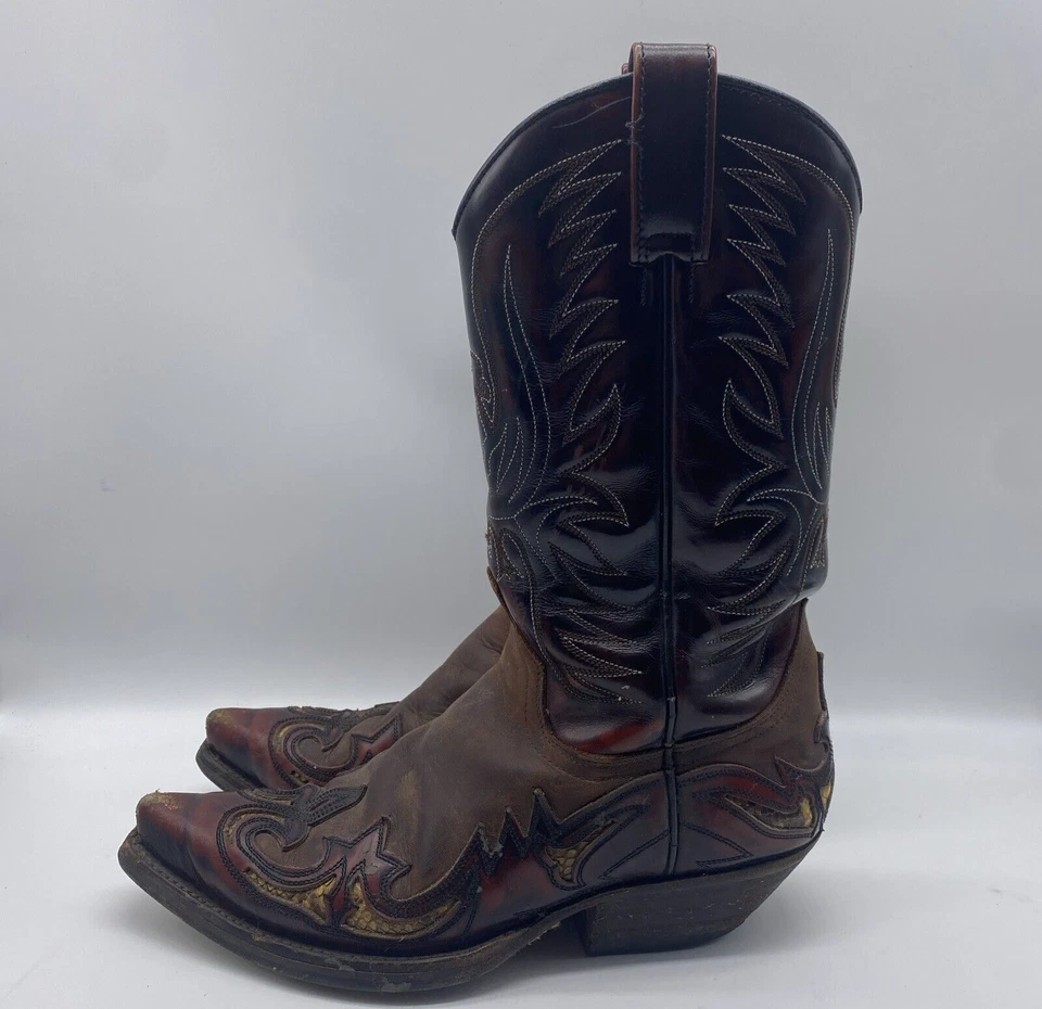 Botas de Vaquero Sendra Para Hombres 7 X Puntera Bordadas al Oeste Medio Pantorrilla De Colección Foto 1 de 4