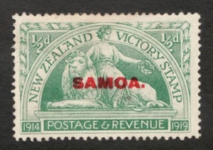 1920 Samoa - Sc# 136 - ½ Penny. (N.Z. WWI Victory Stamp) Lady Lion - MH Cv$6.50 - Picture 1 of 1