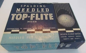 EMPTY VINTAGE GOLF BALL BOX FOR 12 SPALDING NEEDLED TOP-FLITE MESH GOLF BALLS - Picture 1 of 8