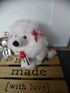 Plüsch Kuscheltier Hund Pudel weiß Pudel Amelie neu mit Etikett Trudi 22 cm - Bild 1 von 3
