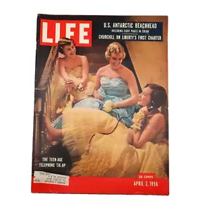 Life Magazine April 2 1956 Teenager Cover Antarctic Exploration Churchill Vtg - Picture 1 of 4