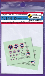 1/144 Decals: Royal Thai AF Insignia Various Sizes #DMK144113 : MARK1 - Picture 1 of 2