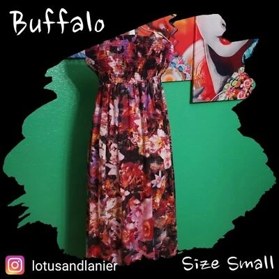 Buffalo Floral Multi Color  Maxi Dress Sz Small - Image 1 of 4
