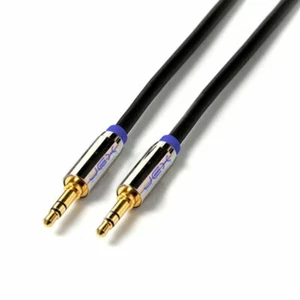 PRO 3' ft Headphone Speaker cable 1/8" 3.5mm Stereo Jack Male to Male Gold - Picture 1 of 1
