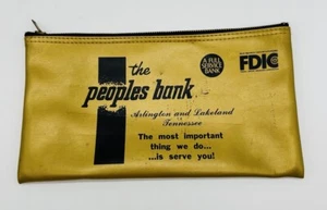 Bolsa de depósito de dinero vintage The Peoples Bank Arlington Lakeland TN - Imagen 1 de 5