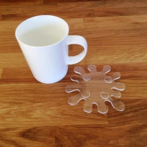 Set sottobicchieri a forma di spruzzo - trasparente - Foto 1 di 3