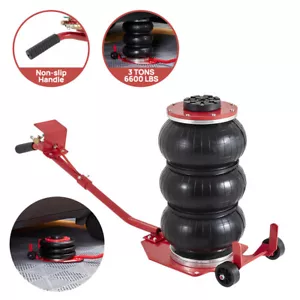 3 Ton/6600 lbs Triple Bag Air Jack Pneumatic Jack Car SUV Quick Lifting Jack - Picture 1 of 15