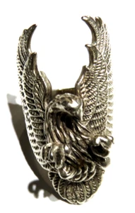 DAMEN RING, ADLER IM ANGRIFF, MASSIV 925er STERLINGSILBER, NAVAJO DESIGN, Ø 52 - Bild 1 von 11