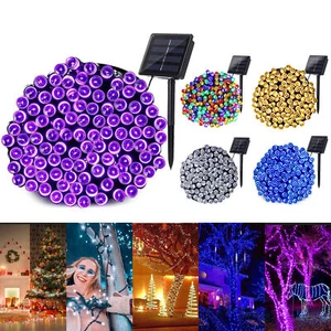 Solar String Lights Outdoor Waterproof Garden Fairy Party Wedding Decor 200 LED - Picture 1 of 52