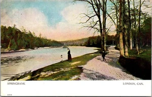 London Ontario Springbank Park Thames River Postcard ON - Picture 1 of 3