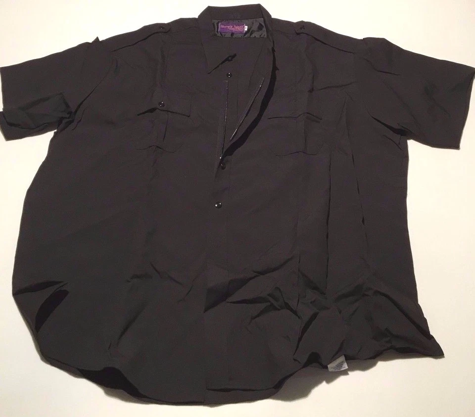 Ohio Sheriff Black Zippered Closure Short Sleeve Shirt, 4X - Image 1 of 3