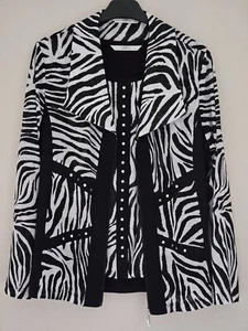 ladies top and matching jacket. Black/white. Ideal to wear so many ways, classic - Picture 1 of 24