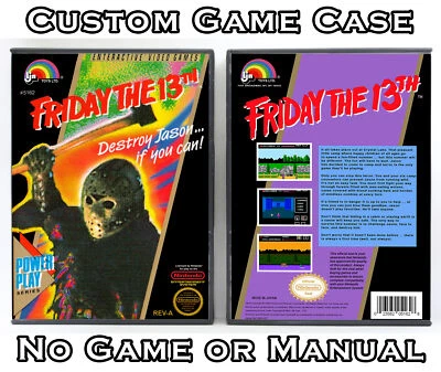 CUSTOMGAMECASES Friday the 13th - Nintendo NES Custom Case *NO GAME*