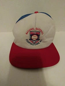 Vintage National Baseball Hall of Fame Cooperstown NY Trucker Snap Back Hat A2 - Picture 1 of 6