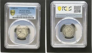 Kaiserreich 25 Pfennig Probeprägung PCGS SP62 fast Stempelglanz (44515) - Bild 1 von 1