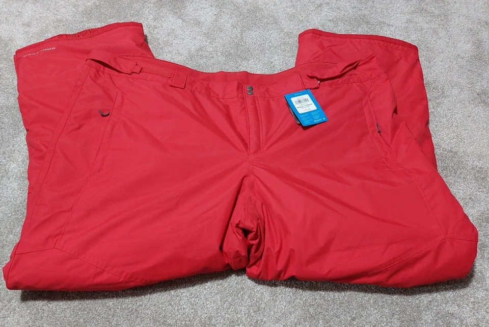 Columbia Snow Ski Pants Men's Sz 4X Bugaboo IV Red Waterproof Omni-Heat