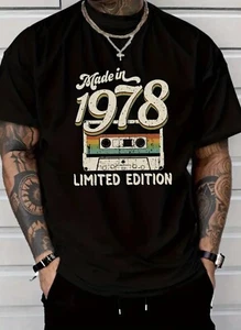 Camiseta Hombre Made in 1978 - Edición Limitada Retro Vintage Style S a 5XL - Imagen 1 de 14