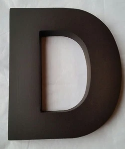 Metal sólido marrón oscuro anodizado letra D - Cualquier letra, tamaño y color 6 "x 3.75" - Imagen 1 de 10