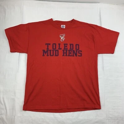 Vintage Toledo Mud Hens Shirt Adult Large Red Baseball MiLB Sports Y2K Mascot - Image 1 of 4