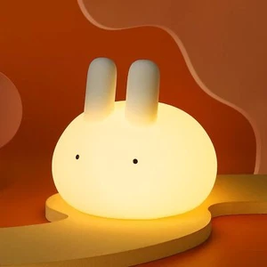 LED Bunny, Silicone Nursery Light for Baby and Toddler, Squishy Night Light - Picture 1 of 12