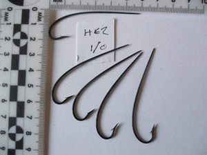 Blind eye hooks HE2 1/0 x 5 extra long original partridge salmon display hooks - Picture 1 of 1