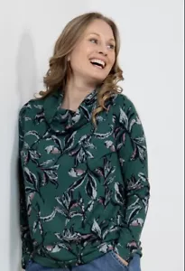 Jersey Lily & Me Relaxed Everyday estampado verde brote talla 14 NUEVO CON ETIQUETAS VENTA - Imagen 1 de 4