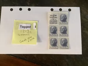 SCOTT 1213C BOOKLET PANE MINT 5 CENT WASHINGTON...TAGGED NH OG - Picture 1 of 2