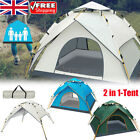 Instant Pop Up Tents for Camping Automatic Setup Dome Family Tent Double Layer