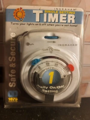 Controlador de ajuste único temporizador de toma de enchufe de pared Ingraham 1875 vatios NUEVO Foto 1 de 2