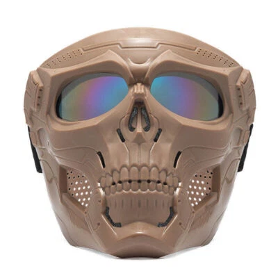 Skull Motorcycle Goggles Face Mask MX Motocross Racing Dirt Bike Glasses Eyewear Foto 1 de 4