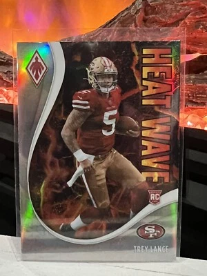 Trey Lance 2021 Panini Phoenix Heat Wave Silver Prizm Rookie RC #15 49ers - Image 1 of 2