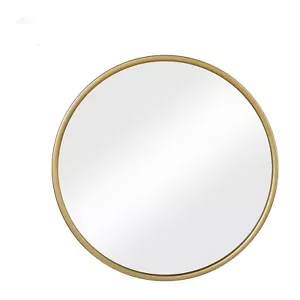 Badezimmerspiegel Spiegel rund 50cm Wandspiegel Bad spiegel Metallrahmen gold - Bild 1 von 9