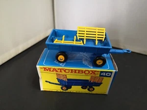 T833-MATCHBOX LESNEY No40 HAY TRAILER WITH BOX - Picture 1 of 9