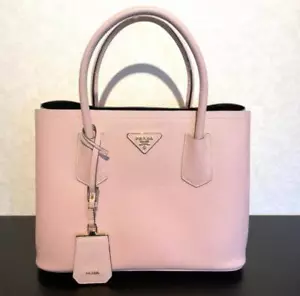 Prada Handbag Pink Galleria Saffiano Leather Used Authentic Women's Bag - Picture 1 of 20