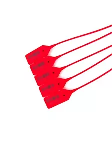 Plastic Security Seals PULL TIGHT, 1000 pcs, RED color, 15 3/4 Inches BF-12PT15 - Picture 1 of 10