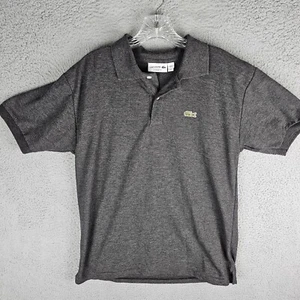 Camisa Polo Lacoste Para Hombre Gris Mediana Cocodrilo Informal Preppy Algodón Calce Regular - Imagen 1 de 9