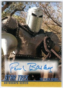 STAR TREK THE ORIGINAL SERIES ARCHIVES 2009 A191 PAUL BAXLEY AS KNIGHT AUTOGRAPH
