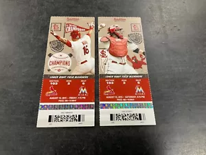 2015 CARDINALS TICKET STUB 8/14/15-8/15/15 VS MARLINS - Picture 1 of 3