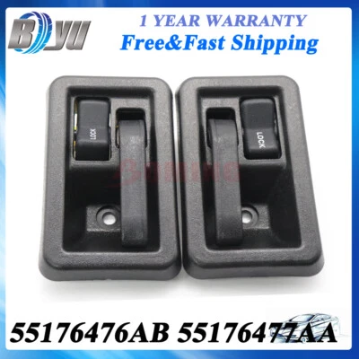 55176476AB 55176477AA Manija de puerta interior interior para Jeep Wrangler YJ TJ 2 PIEZAS Foto 1 de 4