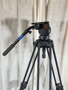 Prof. Kamerastativ, ENG- Tripod, Manfrotto ART 532 + Fluid Head 519 + Bazooka - Bild 1 von 22