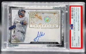 2023 Topps Inception First Milestones Oscar Colas RPA Rookie Auto /99 PSA 9 COME NUOVO - Foto 1 di 2