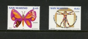 I284 San Marino 2006 mariposa DaVinci Europa 2v. MNH - Imagen 1 de 1