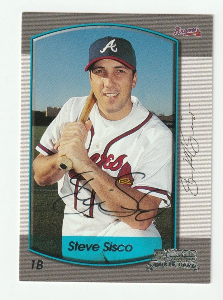 Steve Sisco Signed 2000 Bowman Card #83 RC Auto Atlanta Braves Autograph COA - Image 1 of 1